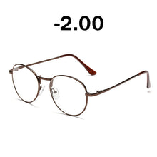 Load image into Gallery viewer, iboode Retro Finished Myopia Glasses Frames Women Vintage Metal Round Nearsighted Glasses Men Black Silver Gold Eyeglasses Lady