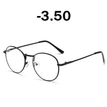 Load image into Gallery viewer, iboode Retro Finished Myopia Glasses Frames Women Vintage Metal Round Nearsighted Glasses Men Black Silver Gold Eyeglasses Lady