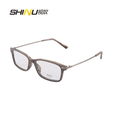 imitation wood-grain glases frame women vintage square optical frame full rim with box case cloth Oculos de grau 5067
