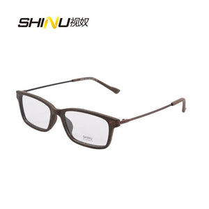 imitation wood-grain glases frame women vintage square optical frame full rim with box case cloth Oculos de grau 5067