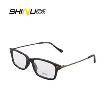 Load image into Gallery viewer, imitation wood-grain glases frame women vintage square optical frame full rim with box case cloth Oculos de grau 5067