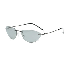 Carica l&#39;immagine nel visualizzatore di Gallery, Cool The Matrix Neo Style rimless Polarized Sunglasses women men  Ultralight Driving shades y2k steampun oculos
