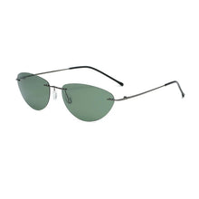 Carica l&#39;immagine nel visualizzatore di Gallery, Cool The Matrix Neo Style rimless Polarized Sunglasses women men  Ultralight Driving shades y2k steampun oculos