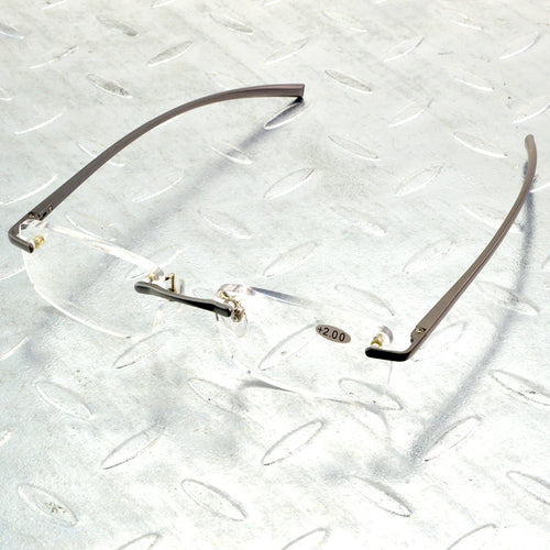 rimless al-mg alloy reading glasses Ultra-light spring leg spectacles +1 +1.5 +2 +2.5 +2.75 +3 +3.25 +3.5 +4