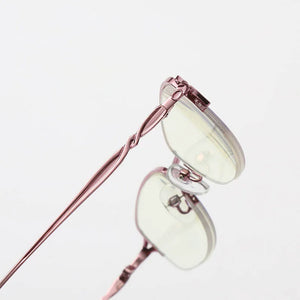 seemfly Anti-blue light Half Frame Women Classic Reading Glasses Elegant Light Pink Far sighted Eyewear For Female +1.0 to +4.0