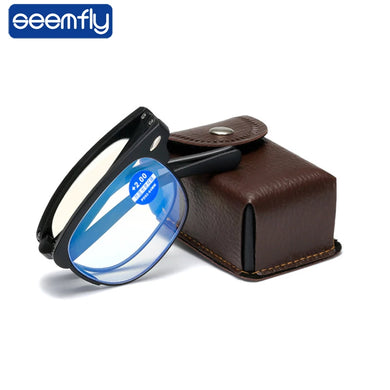 seemfly Bendable Design Reading Glasses Men Folding Square Presbyopia Frame Eyewear With Original Box Portable Goggle +1.5 +2.0