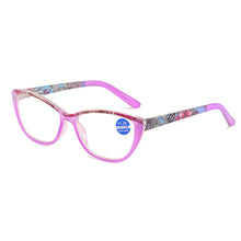 Load image into Gallery viewer, seemfly Cat Eye Presbyopic Spectacle Anti Blue Ray Reading Glasses Women Ultralight Prescription PC lenses Eyewear +1.0 to +3.5