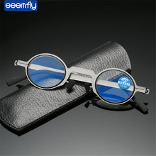 Load image into Gallery viewer, seemfly Diopter +1.0 +1.5 Reading Glasses For Women Men Anti Blue Light Classic Square Presbyopic Far Sight Eyewear Retro Round