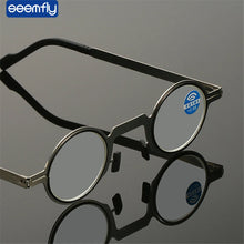 Load image into Gallery viewer, seemfly Diopter +1.0 +1.5 Reading Glasses For Women Men Anti Blue Light Classic Square Presbyopic Far Sight Eyewear Retro Round