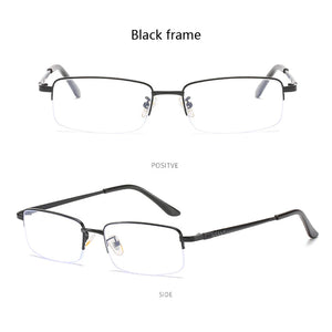 seemfly Diopter -1.0 to -4.0 Men Business Full Myopia Glasses Frame Metal Student Anti-blue Ray Computer Near Eyewear Eyeglasses