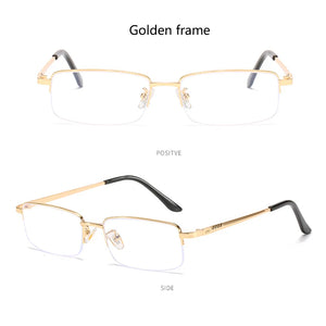 seemfly Diopter -1.0 to -4.0 Men Business Full Myopia Glasses Frame Metal Student Anti-blue Ray Computer Near Eyewear Eyeglasses