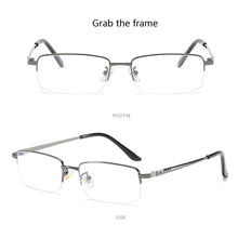 Load image into Gallery viewer, seemfly Diopter -1.0 to -4.0 Men Business Full Myopia Glasses Frame Metal Student Anti-blue Ray Computer Near Eyewear Eyeglasses
