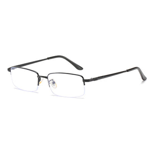 seemfly Diopter -1.0 to -4.0 Men Business Full Myopia Glasses Frame Metal Student Anti-blue Ray Computer Near Eyewear Eyeglasses
