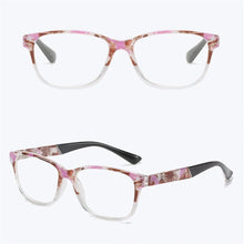 Load image into Gallery viewer, seemfly Floral Anti Blue Blocking Reading Glasses For Women Presbyopic Hyperopia Eyewear With +1.0 +1.5 +2.0 +2.5 +3.0 +3.5