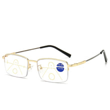 Load image into Gallery viewer, seemfly Intelligent Progressive Reading Glasses vintage Men Women Near and Far Glasses Anti Blue Light Metal Presbyopic Eyewear