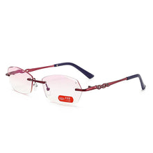 Carica l'immagine nel visualizzatore di Gallery, seemfly Irregular Diamond Trimmed presbyopic Reading Glasses Women Metal Anti Blue Ray Far Sighted Eyewear With +1.0 to +4.0