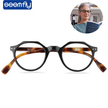 Load image into Gallery viewer, seemfly Leopard Female Reading Glasses Women's Round Glasse 100 Degree Blue Light Decorative Computer Glasses Eyewear +200 +350