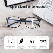 Load image into Gallery viewer, seemfly Multi-focus Anti-blue Light Reading Glasses Man and Women Far and Near Sighted Eyeglasses Dual Use Reading Eyewear
