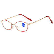Load image into Gallery viewer, seemfly Portable Women's Reading Glasses Metal Anti Blue Ray Computer Eyeglasses Men Presbyopia Far sight Goggle +1 1.5 2 2.5 +4