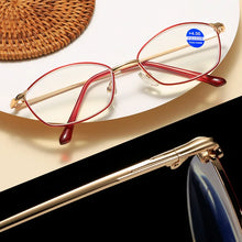 Load image into Gallery viewer, seemfly Portable Women's Reading Glasses Metal Anti Blue Ray Computer Eyeglasses Men Presbyopia Far sight Goggle +1 1.5 2 2.5 +4
