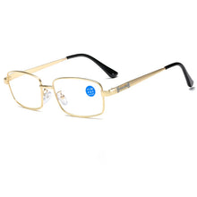Load image into Gallery viewer, seemfly Portable Women's Reading Glasses Metal Anti Blue Ray Computer Eyeglasses Men Presbyopia Far sight Goggle +1 1.5 2 2.5 +4