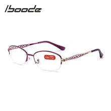 Load image into Gallery viewer, seemfly Red Metal Anti-Blue Light Presbyopia Reading Glasses  Women Diopter +1 +1.5 +2 +2.5 +3 Retro Eyewear Spectacle Female