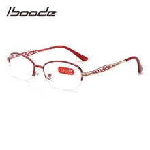 Load image into Gallery viewer, seemfly Red Metal Anti-Blue Light Presbyopia Reading Glasses  Women Diopter +1 +1.5 +2 +2.5 +3 Retro Eyewear Spectacle Female