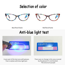 Load image into Gallery viewer, seemfly Retro Reading Glasses Ladies Printed floral Computer Anti-fatigue Presbyopia Eyeglasses Redder Eyewear With +1.0 +1.5 +2