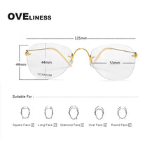 Load image into Gallery viewer, titanium eyeglasses frames rimless eye glasses frame for men women Optical  Myopia Prescription glasses spectacle eyewear