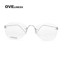Load image into Gallery viewer, titanium eyeglasses frames rimless eye glasses frame for men women Optical  Myopia Prescription glasses spectacle eyewear