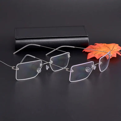 titanium  women men Rimless optical glasses frame  Reading glasses Eyewear frame for women men Computer glasses