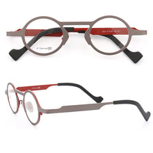 Load image into Gallery viewer, women Round Titanium eyeglass frames men Retro Light Fashion Hipster metal Optical glasses frames Rx Eyewear Vintage Spectacles