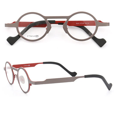 women Round Titanium eyeglass frames men Retro Light Fashion Hipster metal Optical glasses frames Rx Eyewear Vintage Spectacles