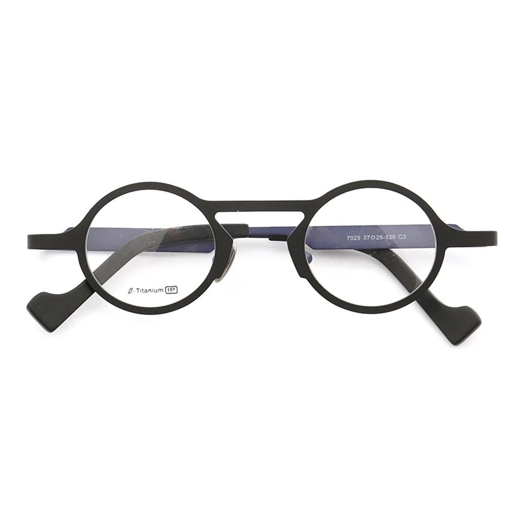 women Round Titanium eyeglass frames men Retro Light Fashion Hipster metal Optical glasses frames Rx Eyewear Vintage Spectacles