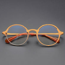 Carica l'immagine nel visualizzatore di Gallery, Japan Maruyama Masahiro yellow personality irregular men and women can be matched myopia flat pure titanium glasses designer