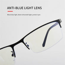 Load image into Gallery viewer, 0 -1.0 -1.5 -2.0 -2.5 -3.0 -3.5 -4.0 Blue Light Blocking Square Myopia Glasses Finished Half Frame Prescription Myopes Lunettes