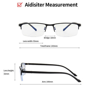 0 -1.0 -1.5 -2.0 -2.5 -3.0 -3.5 -4.0 Blue Light Blocking Square Myopia Glasses Finished Half Frame Prescription Myopes Lunettes