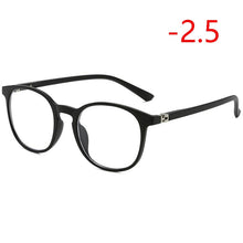 Carica l&#39;immagine nel visualizzatore di Gallery, 0 -1.0 A -4.0 Occhiali miopia con finitura anti-luce blu Donna Uomo Occhiali da vista miopi con blocco della luce blu Cornice nera sabbia 