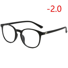 Carica l&#39;immagine nel visualizzatore di Gallery, 0 -1.0 A -4.0 Occhiali miopia con finitura anti-luce blu Donna Uomo Occhiali da vista miopi con blocco della luce blu Cornice nera sabbia 