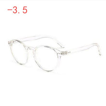 Carica l&#39;immagine nel visualizzatore di Gallery, 0 -1 -1.5 -2.0 To -4.0  Round Myopia Glasses Finished Women Men Short-sight Eyewear Prescription Spectacles Transparent Frame