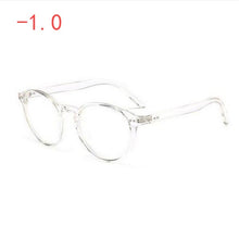 Carica l&#39;immagine nel visualizzatore di Gallery, 0 -1 -1.5 -2.0 To -4.0  Round Myopia Glasses Finished Women Men Short-sight Eyewear Prescription Spectacles Transparent Frame