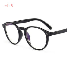 Carica l&#39;immagine nel visualizzatore di Gallery, 0 -1 -1.5 -2.0 To -4.0  Round Myopia Glasses Finished Women Men Short-sight Eyewear Prescription Spectacles Transparent Frame