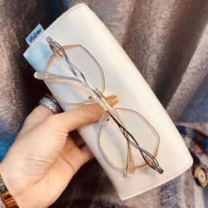 0~1000 Prescription Glasses Women Rimless Eyeglasses Customized Myopia Hyperopia Glasses Diopters Prescription Lens