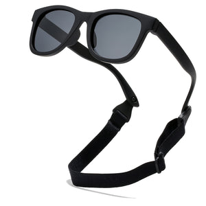 0-18 Months Newborn Baby Bendable Flexible Polarized Sunglasses with Strap for Infant Boys Girls Gift