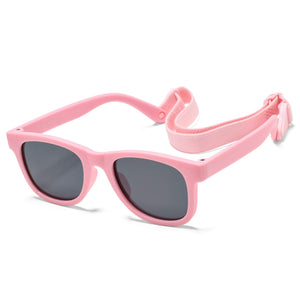 0-18 Months Newborn Baby Bendable Flexible Polarized Sunglasses with Strap for Infant Boys Girls Gift