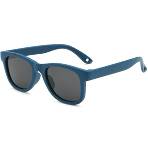 0-24 Months Baby Polarizrd Sunglasses with Belt  Square Silicone Frame Mirrored UV400 Lens Eyewear for Boys Girls