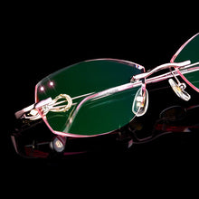 Load image into Gallery viewer, 0~+/-4.50 Prescription glasses Women Rimless Eyeglasses Customized myopia hyperopia Glasses  Optical glasses