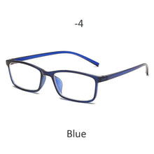 Load image into Gallery viewer, -0.5 -1 -1.5 -2 -2.5 -3 -3.5 -4 Myopia Glasses Men Women  Anti-Blue Light Eyeglasses Vintage Pink Black Square Eyeware