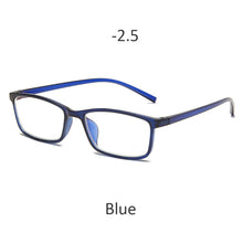 Load image into Gallery viewer, -0.5 -1 -1.5 -2 -2.5 -3 -3.5 -4 Myopia Glasses Men Women  Anti-Blue Light Eyeglasses Vintage Pink Black Square Eyeware