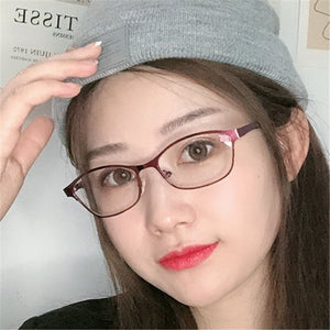 -0.5 -1.5 2.0 2.5 to -6 Finished Myopia Glasses Women Business Nearsighted Glasses Computer Anti Blue Light Prescription Eyewear